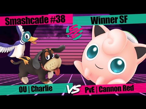 Smashcade #38: WSF - PvE | Cannon Red (Jigglypuff) VS OU | Charlie (Duck Hunt)
