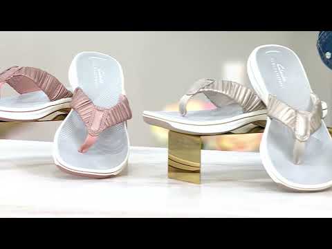 Clarks Cloudsteppers Thong Sandal Breeze Rae on QVC