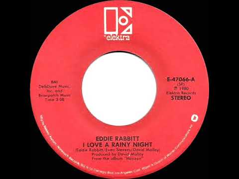 1981 HITS ARCHIVE: I Love A Rainy Night - Eddie Rabbitt (a #1 record--stereo 45)