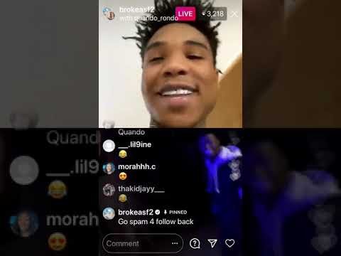 Brokeasf on Instagram live with quando rondo showing his guns🤣
