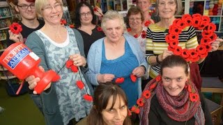 Knitting Poppies for Cullompton War Memorial