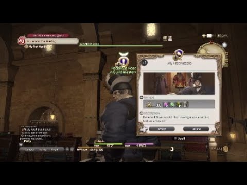 FINAL FANTASY XIV: A Realm Reborn - Weaver's Guild Quest (Lv. 1) - My First Needle