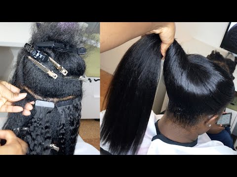 Wow! Undetectable tape-ins extensions for black hair,...