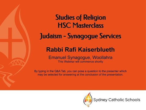 SOR HSC Masterclass: Judaism - Synagogue Services
