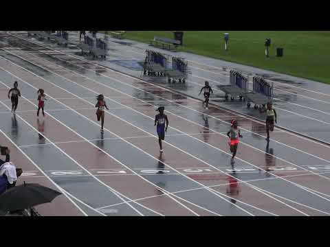 Girls 100m Dash 7-8 Year Old Semi Finals Heat 2 - 44th Annual Northwest Track and Field Classic 2019