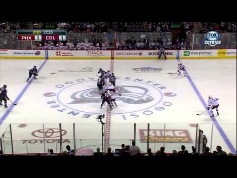 Mark Olver goal Feb 11 2013 Phoenix Coyotes vs Colorado Avalanche NHL Hockey