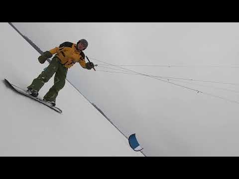 Snowkiting Pelican Grey Day 2 with Pete K