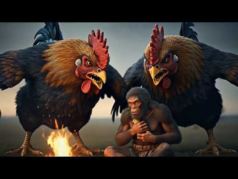 Million Years Ago | Prehistoric Man vs GIANT ROOSTER Family & Surviving Crocodile River | EP 54