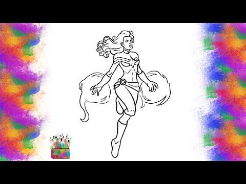 Captain Marvel coloring page/Fantastic heroine of Marvel comics/My Heart [NCS Release]