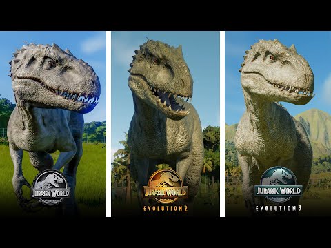 Jurassic World Evolution 1 vs 2 vs 3 – Indominus Rex Comparison | The Ultimate Hybrid Evolution!