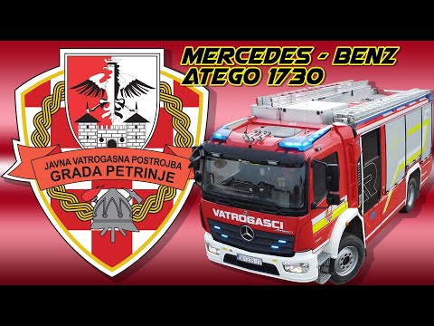 NOVO navalno vozilo Mercedes Atego 1730, JVP Petrinja, Fire  brigade Petrinja, Croatia