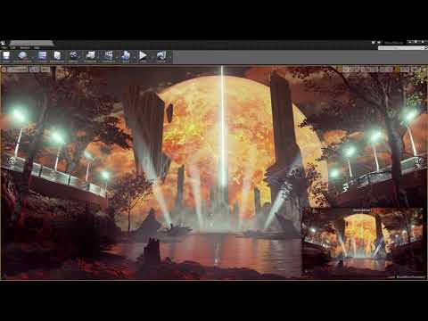 Speed Level Design Scene in Unreal Engine 4 (BloodMoon)