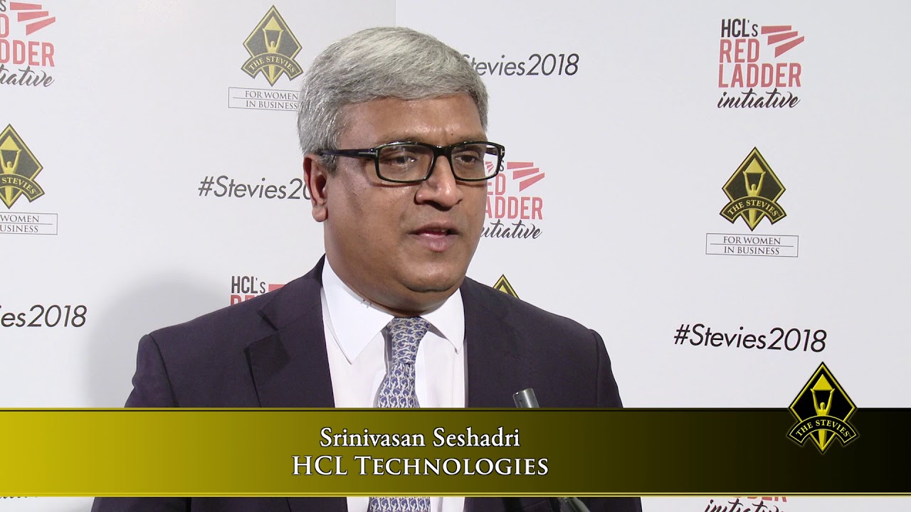 HCL Technologies, Srinivasan Seshadri, Senior VP at the 2018 Stevie® Awards Women in Business