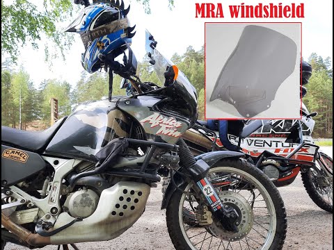 Honda XRV 750 Africa Twin MRA touring windshield installation
