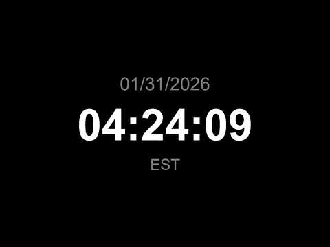 🔴 LIVE | Clock - EST (Current time)