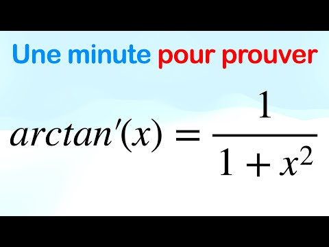 One minute to prove that the derivative of arctan(x) is 1/(1+x²)