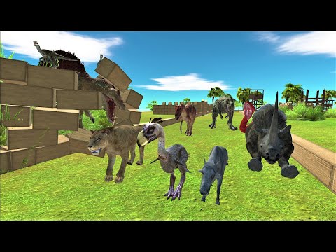 Prehistoric mammals challenge. Don't get caught by dinosaurs | Animal Revolt Battle Simulator