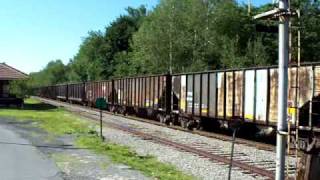 preview picture of video 'Buffalo & Pittsburgh Railroad Train Brockwayville Depot Brockway, PA, June 2008'