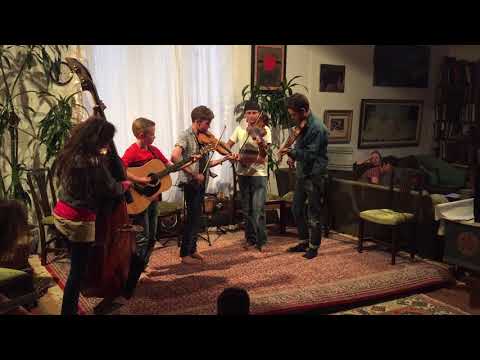 Riley, Jules, Ari, CJ Neary,  Daisy Kerr @ Big Sur Fiddle Camp '17