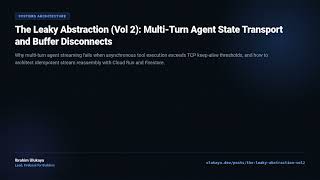 The Leaky Abstraction (Vol 2): Multi-Turn Agent State Transport