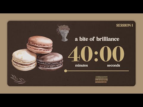 40/10 pomodoro | study like dark academia | 6-hour macarons | jazz music