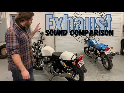 Quick Royal Enfield Twin stock/AEW/S&S exhaust comparison