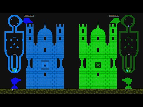 Castle Destruction Marble Race in Algodoo ☆ The War Day #52-55
