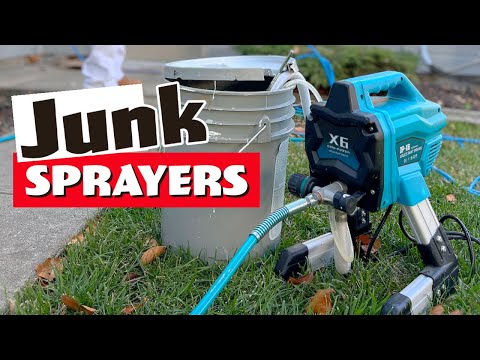 Junk airless sprayer! Dino X6 Review. Harbor Freight Airless Paint Sprayer