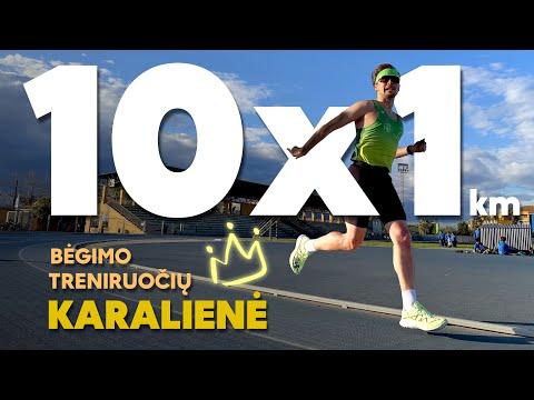 Geriausia bėgimo treniruotė - 1 km threshold intervalai