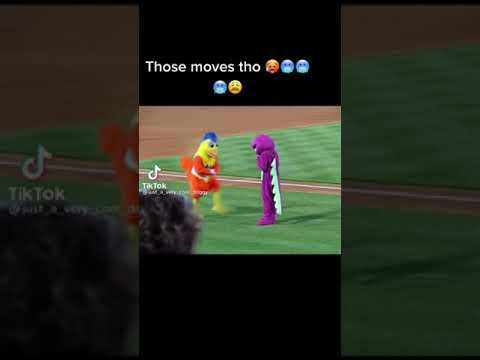 Barney DESTROYED chicken in dance battle 🔥 #shorts