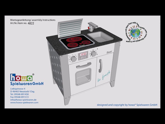 Video teaser per howa ® Montageanleitung Spielküche Art. Nr. 4822  Assembly Instructions play kitchen.No. 4822