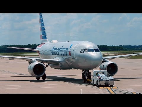 Gorgeous American Airlines Airbus A319 at Bentonville Arkansas airport