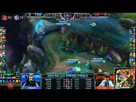 TSM vs Cloud 9 | Game 1 Grand Finals S5 NA LCS Spring 2015 playoffs | Team Solomid TSM vs C9 G1