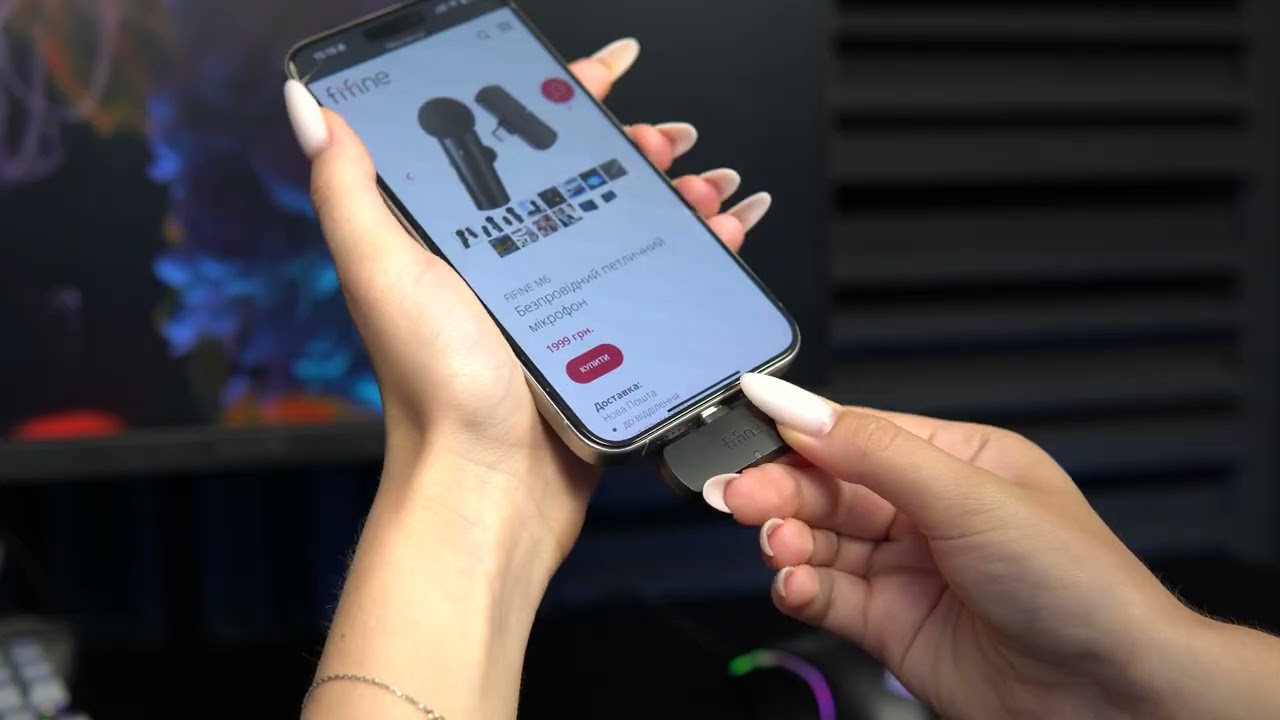 Мікрофон петличний Fifine M6 video preview