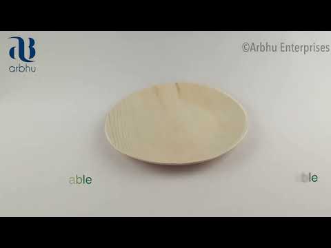 Eco friendly Disposable Biodegradable Areca Palm Leaf 6 inch Round Plate