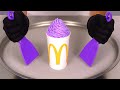 Turning McDonalds Grimace Shake Into Ice Cream Rolls ASMR