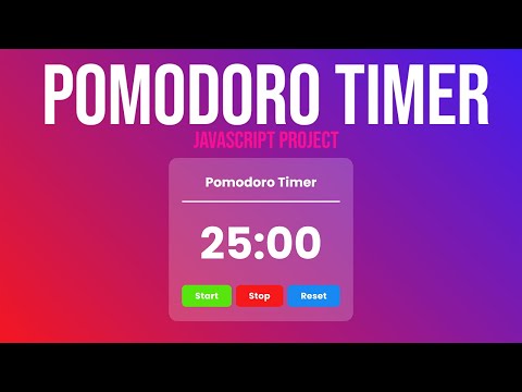 Pomodoro Timer Using Html Css Javascript Focus Timer Web App Ui Design