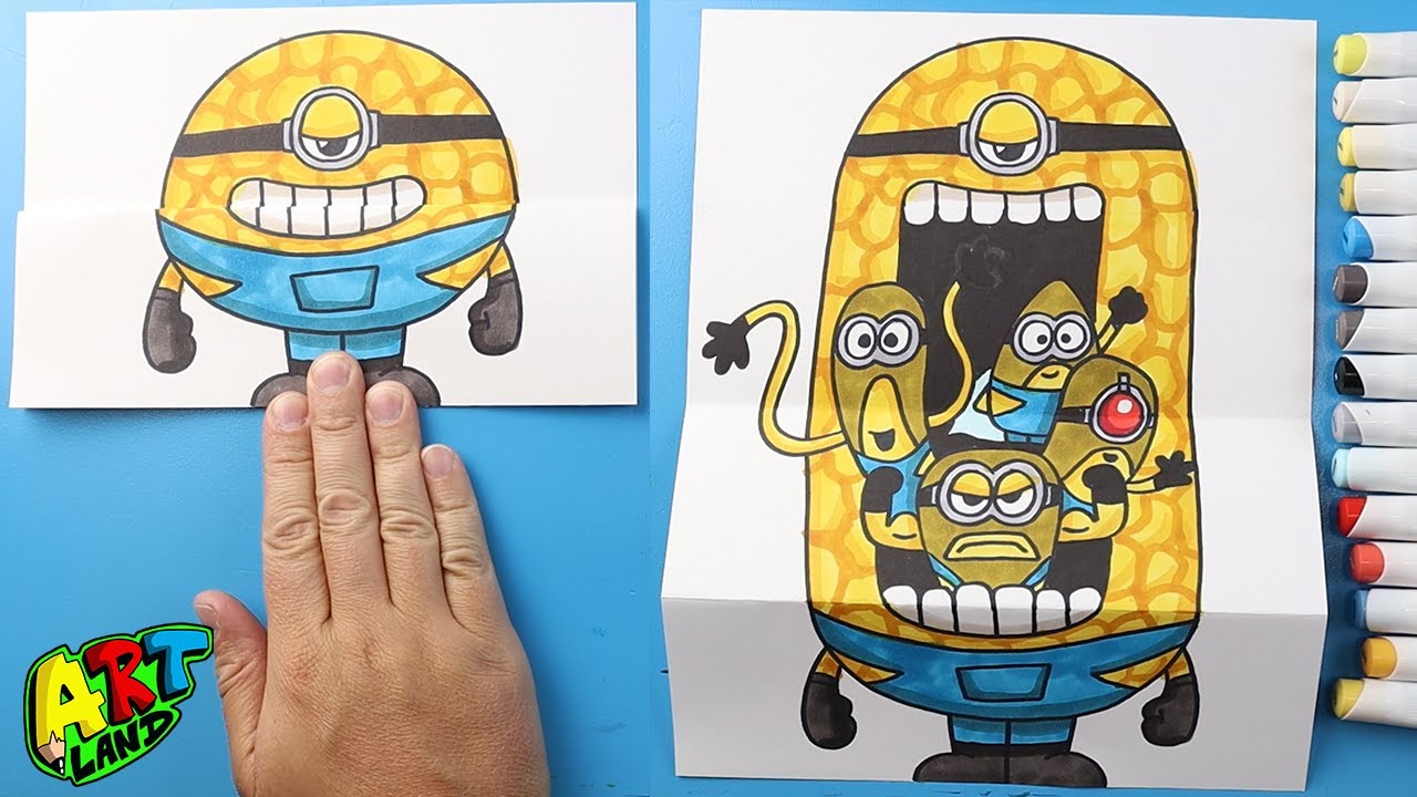 How to Draw Mega Minions Surprise Fold