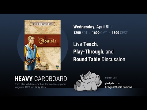 The Colonists Solo Teaching, Play-through, & Round table by Heavy Cardboard