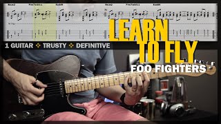 Learn to Fly | Guitar Cover Tab | Chords Lesson | One Guitar Version | BT w/ Vocals 🎸 FOO FIGHTERS
