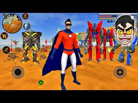Vegas Crime Simulator #Superhero Robots  (by Naxeex LLC) Android Gameplay HD