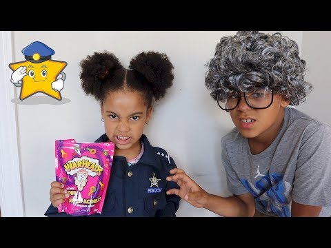 Police Kid Chases Greedy Grandpa For Not Sharing | FamousTubeKIDS