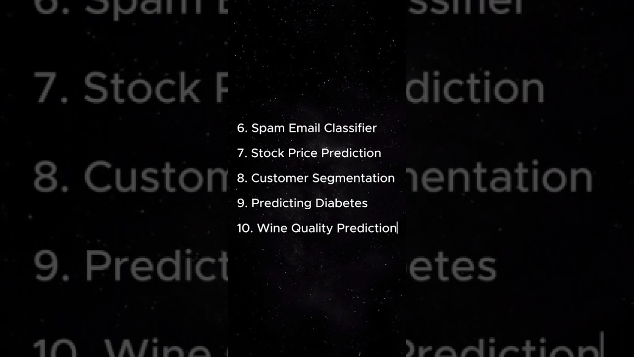 Machine Learning Projects for Beginners!! 💻