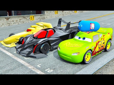 Lightning McQueen NOS Edition vs Devel Sixteen GTR-S vs Francesco Bernoulli Gold Edition - Drag Race