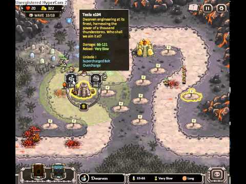 [Hard] Kingdom Rush Level 10 Campaign (The Wastes) Playthrough (Flash Ver.)