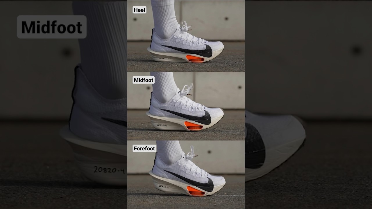 Alphafly 3 footstrike comparison!🦶🏃Which type are you? #runningshoes