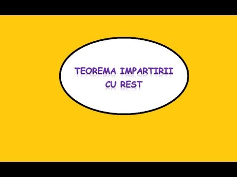 Teorema Impartirii cu Rest a Numerelor Naturale exemplu