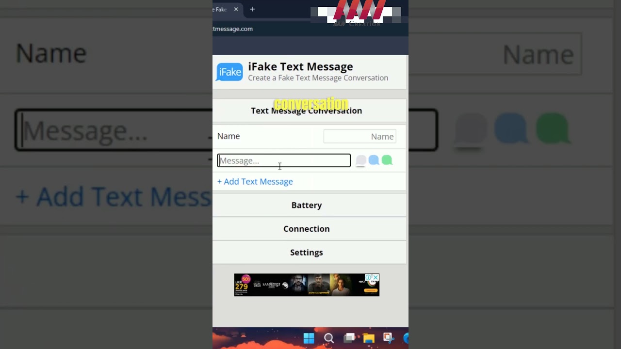 Create Fake Text Conversation that Look Real 😮 #fake #text #chat #Conversation #message