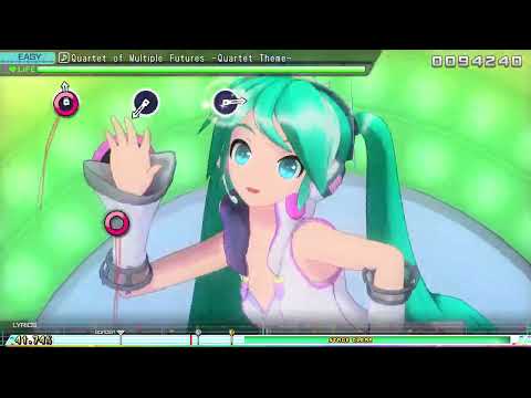 [Project DIVA Mega Mix+]  Quartet of Multiple Futures -QuarterTheme- Easy Difficulty