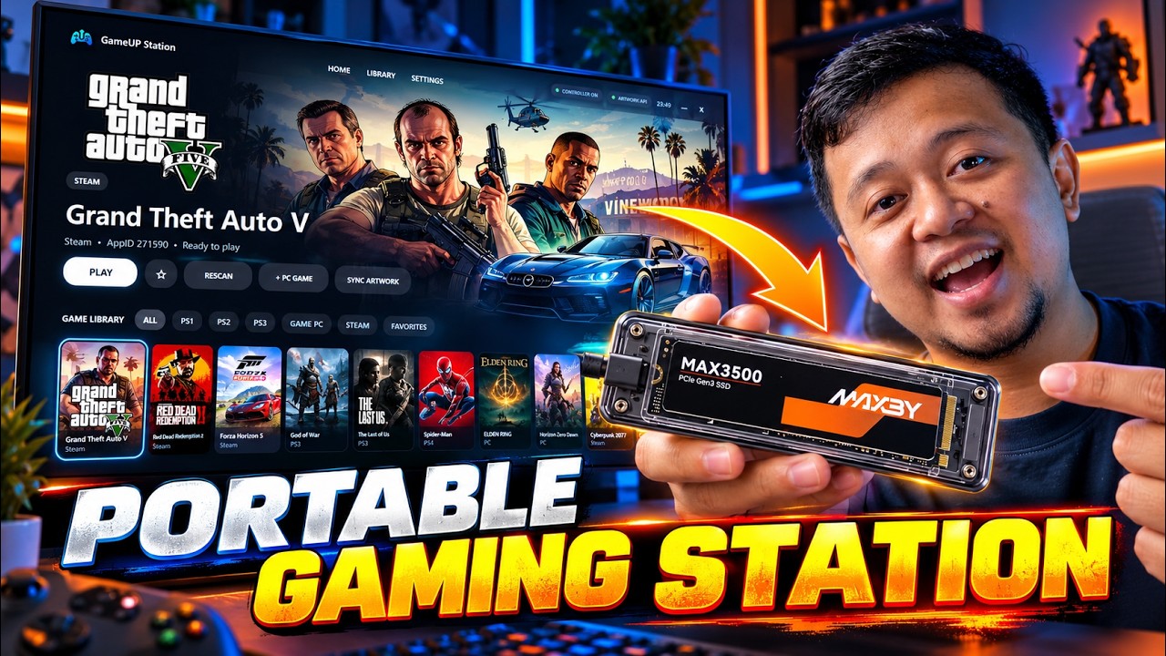 BYE KONSOL! Cara Buat PORTABLE GAME STATION Pakai SSD Tinggal Colok MAIN